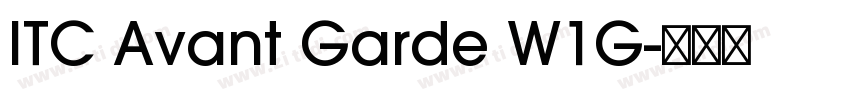 ITC Avant Garde W1G字体转换